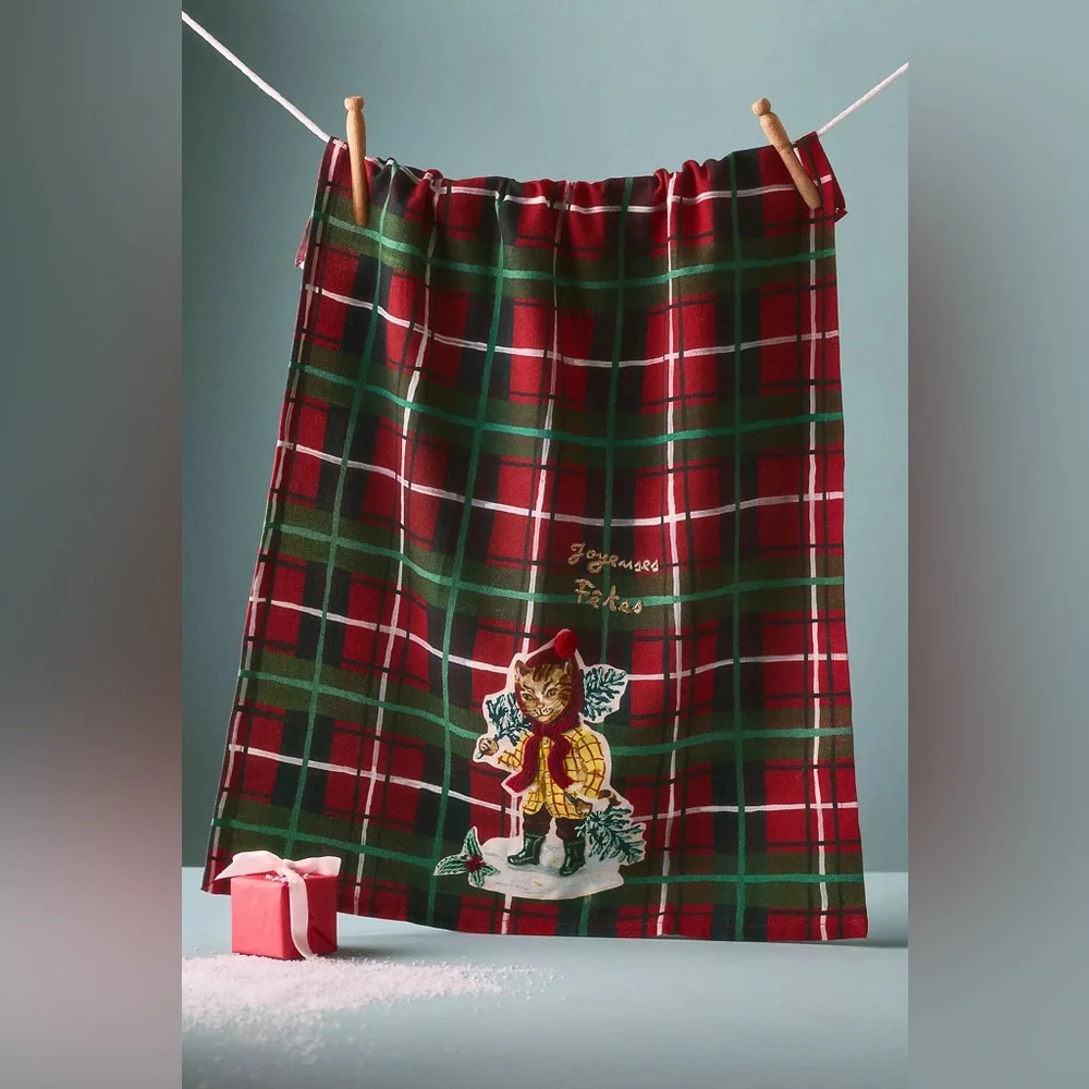 Anthropologie Nathalie Lete Holiday Dish Towel